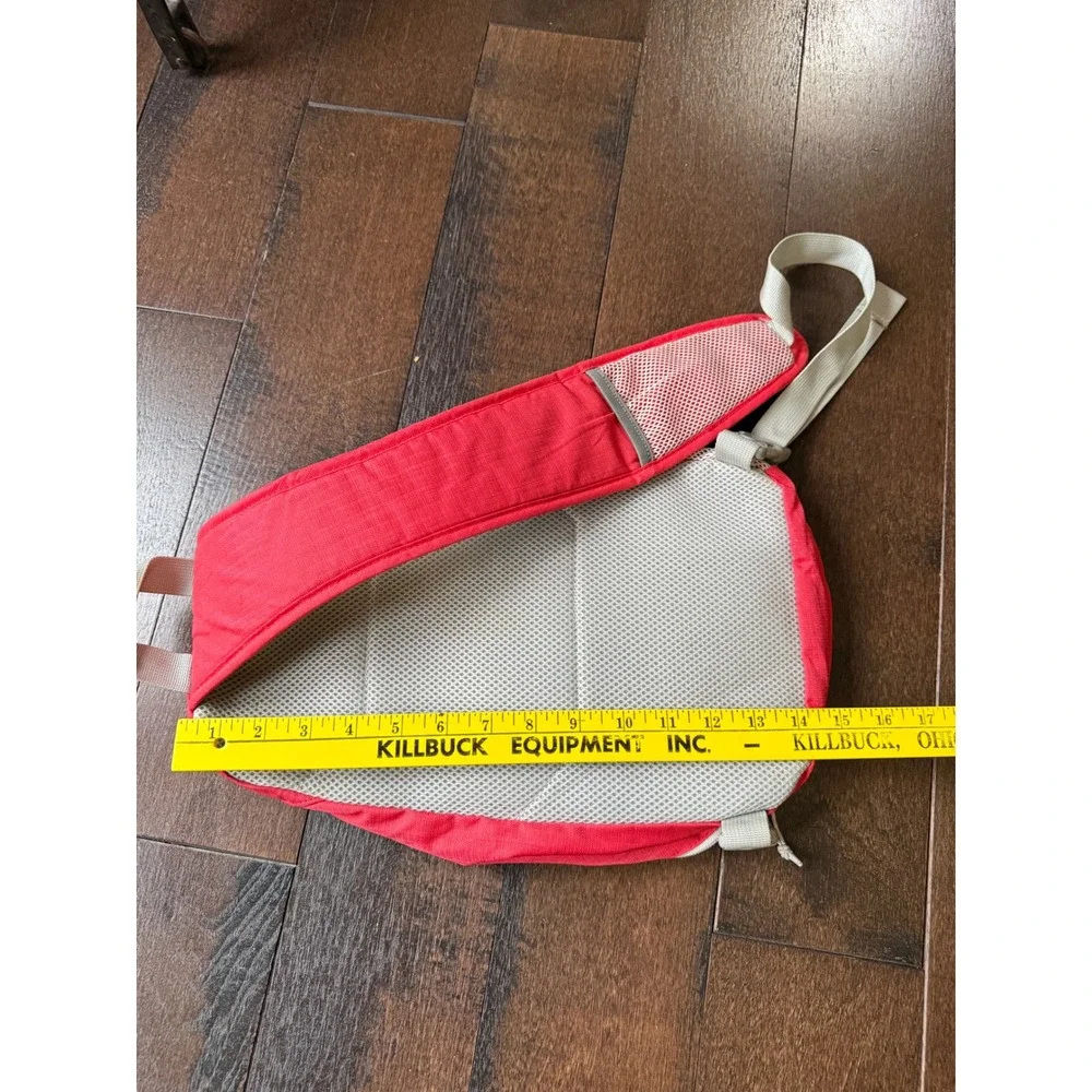Eddie Bauer Sling Backpack OS Red Excellent Crossbody Hiking Travel Bag